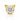 Piercingsmycke i guld med katt motiv och vit kristall