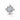 Topp till piercing med i silvrigt titan med vit kristall