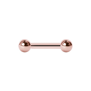 Barbell rak stav - Roséguld pvd - Piercingsmycke