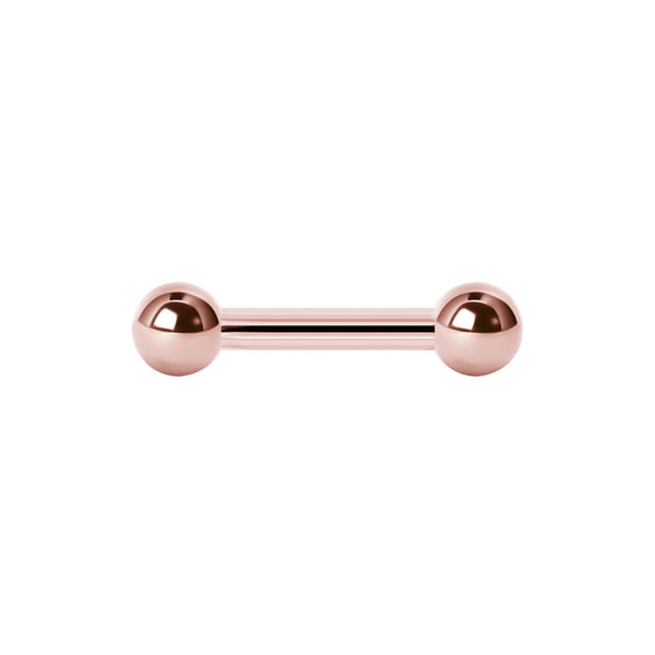 Barbell rak stav - Roséguld pvd - Piercingsmycke