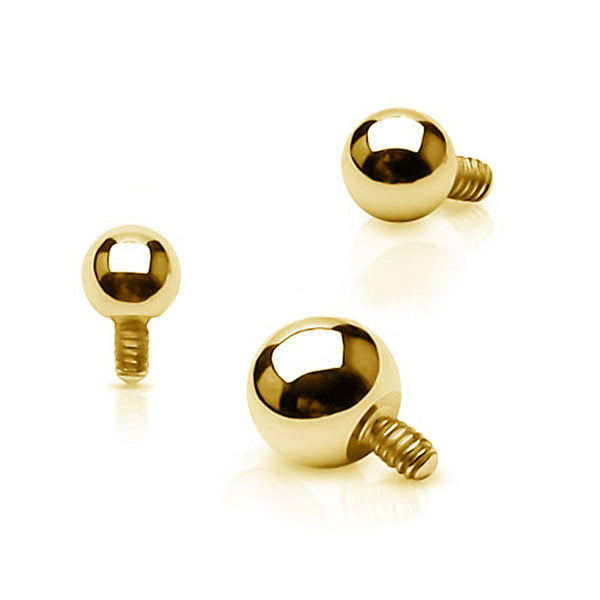 1.2 mm kula till piercing i 18k PVD guldpläterat titan