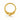 Clicker ring till piercing i guld med bali motiv