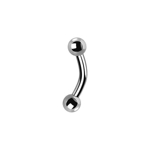 Böjd stav till piercing - Piercingsmycke i titan - Invändigt gängad böjd barbell