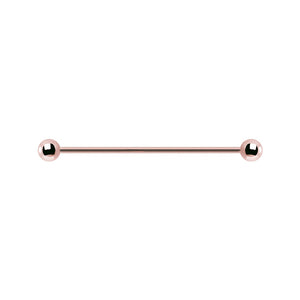 Industrial smycke - Roséguld pvd - Barbell stav