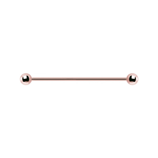 Industrial smycke - Roséguld pvd - Barbell stav