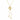 Lariat-halsband med organisk oval ring och hängande kedjor i 18k PVD guldpläterat kirurgiskt stål