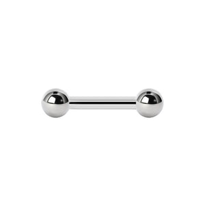 Stav med kulor till piercing - Rak silvrig barbell i kirurgiskt stål