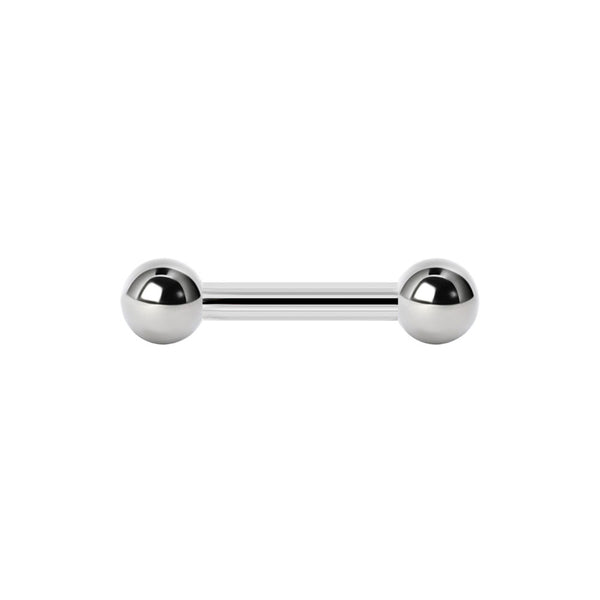 Stav med kulor till piercing - Rak silvrig barbell i kirurgiskt stål