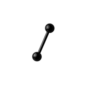 Barbell rak stav - Svart pvd - Piercingsmycke