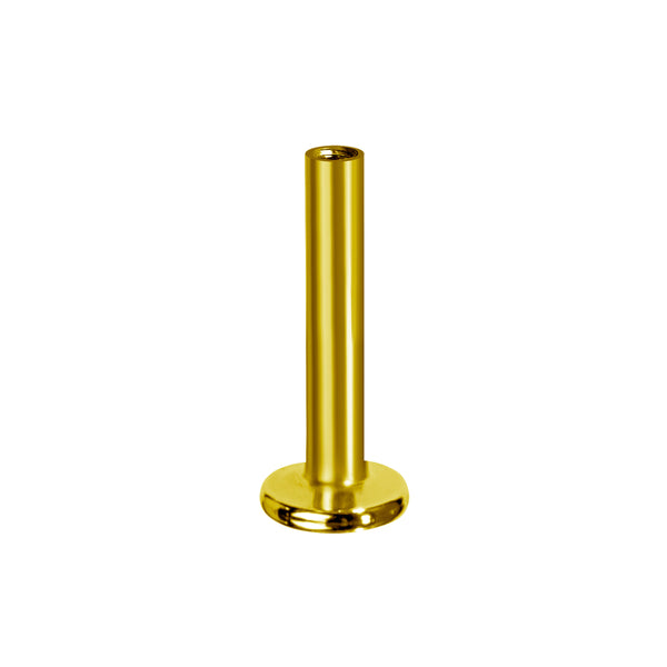 Labret stav - 18k äkta guld - Invändigt gängad