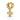 Piercingsmycke i guld med form av en kvinnosymbol.