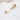 Threadless piercingsmycke i 18k guld med labretstav och kloinfattad vit kristall